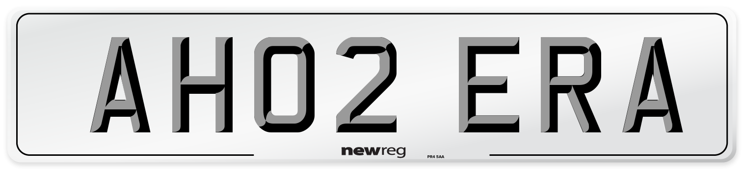 AH02 ERA Number Plate from New Reg
